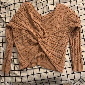 Blush sweater with cute back design, size L